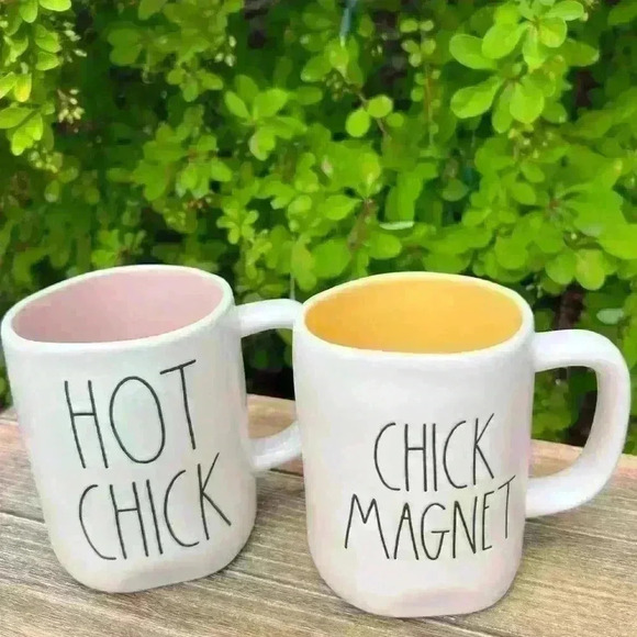 NEW Rae Dunn - CHICK MAGNET - YELLOW Interior Cute Coffee Mug/Cup - HTF - Picture 12 of 13